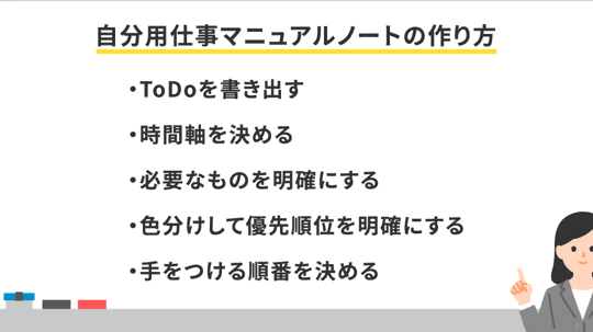 自分用の仕事マニュアルノート作成のポイント 13 e887aae58886e794a8e381aee4bb95e4ba8be3839ee3838be383a5e382a2e383abe3838ee383bce38388e4bd9ce68890e381aee3839de382a4e383b3e38388